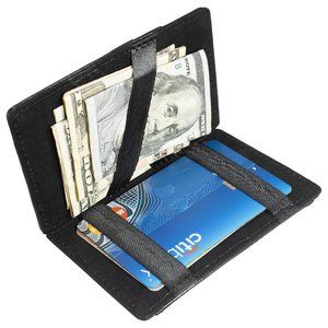 Genuine Leather Magic Bifold Wallet, Black
